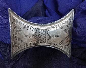 Tuareg Korkoro Head VeilJewel Gri Gri incl. Indigo Long Blue Shawl