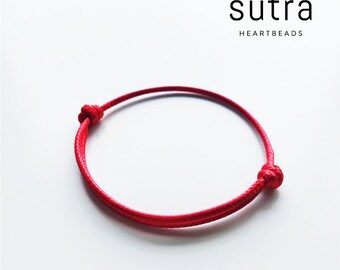 Red String Bracelet, Vegan Waxed Cord Bracelet, Thread Bracelet, Men, Women Bracelet, Friendship, Homme Bracelet, Gift Bracelet,