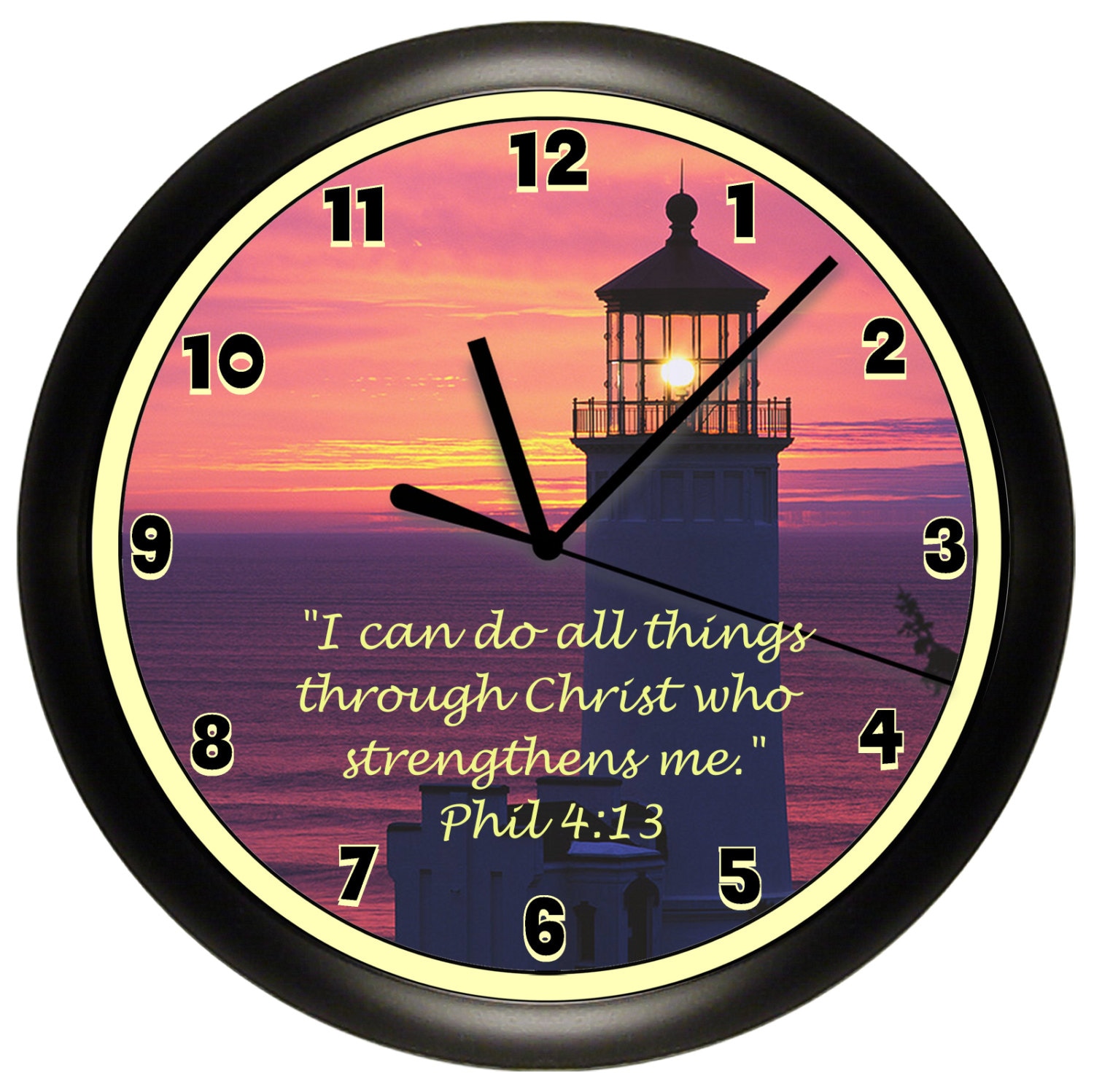 Personalized Lighthouse WALL CLOCK
