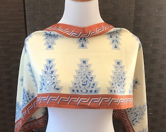 Vintage Anne Klein Silk Scarf, Long Silk Designer Scarf, Fashion Scarf, Vintage Designer Scarf, Ann Klein Scarves, Vintage Silk Accessories