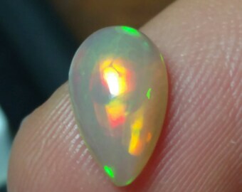 Ethiopian Opal, 1.72 ct, natural opal, welo opal, loose opal, opal cabochon, crystal opal, caramel opal, honeycomb, teardrop opal