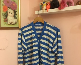 Vintage stripped cardigan size S 70's 80's
