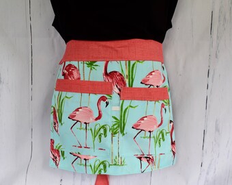 Garden Apron Gardening apron Gardening Gift Gardening tools Gift for Gardeners Plus size Gardening Apron for Women Flamingo Gifts