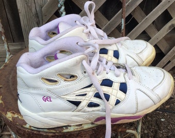 Vintage asics shoes | Etsy Super retro 1980s Asics tennis shoes women's 7.5