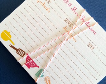 As seen on SOUTHERN LIVING Magazine Gift Guide- Personalized recipe cards, set of 20, housewarming gift, teacher gift, bridal shower