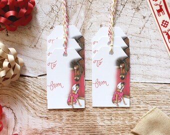 Dog Gift Tag Set - Boxer, Christmas Gift Tags, Paper Gift Tag, Christmas Packaging, Christmas Gift Wrap, Horse Christmas, Boxer Christmas