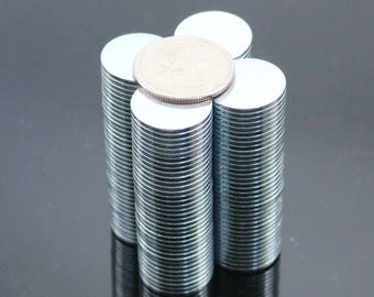 5 pcs of 3/4" x 1/16" Neodymium MAGNETIC Discs N35 - 19mm x 1.5mm 0.75" Dia - Super Strong Rare Earth Disc Diak Circle Bar Circle Magnets