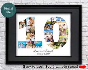 10 year anniversary gift 10th anniversary Tin anniversary gift 5th anniversary gift for him 1st anniversary gift 2nd anniversary