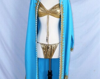 Vintage 60's Embroidered Caftan Gauze Hippie Cover-up