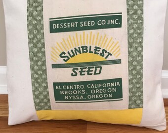 15" Grain Sack Pillow Cover