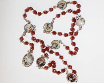 Servite rosary Our Lady of The seven sorrows Brown beads mater dolorosa chaplet of seven sorrrows dolor rosary