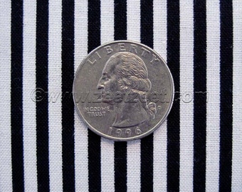 Michael Miller LITTLE STRIPE Black & White - 1/8" Wide Stripe Cotton Quilt Fabric - by the Yard, Half Yard, or Fat Quarter Fq