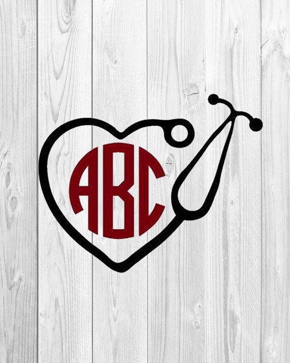 Download Items similar to Stethoscope Circle Monogram Svg, Medical ...