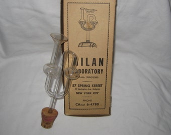 1969 Milan Laboratory Wine Making Double Ball Air Trap Fermentation Lock