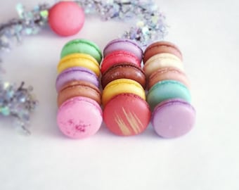 24 French Macarons - assorted flavors