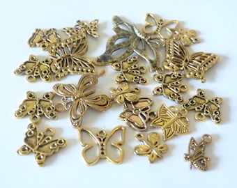 set of 20 butterflies