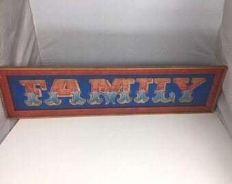 FAMILY Vintage Wood Cabin Sign
