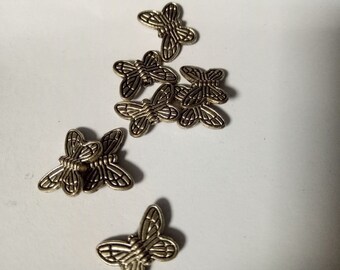 15pc Metal Butterflies Spacer Beads for Beading Craft