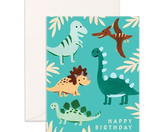 Birthday Dinos Greeting Card
