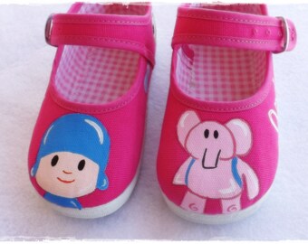 Scarpe pocoyo, pocoyo, pocoyo Pantofole, scarpe rosa pocoyo, scarpe ragazza, Mary Jane pocoyo