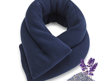 Lavender Blue Microwave Heat Neck Wrap, 26x5, Extra-Long & Wide, Heating Pad, Neck Shoulder Back Hot Cold