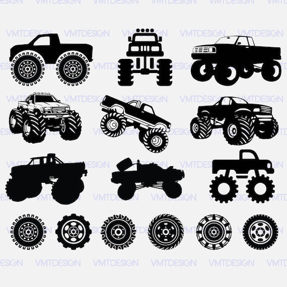 Free Free 313 Silhouette Simple Monster Truck Svg SVG PNG EPS DXF File
