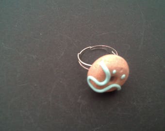 ring donut and Mint icy fimo