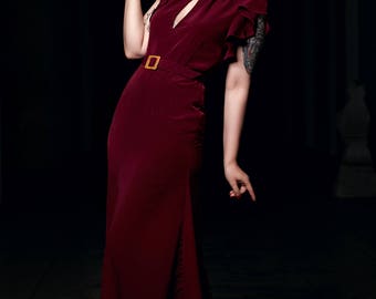30s-year evening dress dress