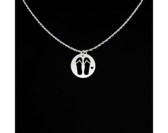 Flip Flops Necklace - Flip Flops Jewelry - Flip Flops Gift