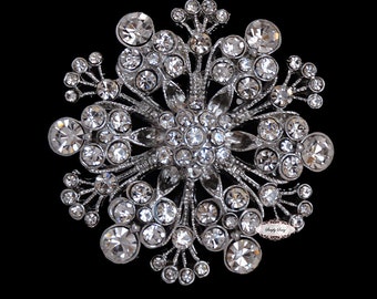 Rhinestone Brooch Embellishment - Flatback - Embellishment Buttons - Brooch Bouquets - Broach Bouquet Supplies - DIY Wedding - Jewelry RD190