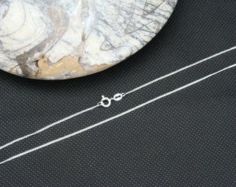 16" 18" 24" Medium Curb Sterling Silver chain, 925 sterling silver necklace, 925 silver chain, STS