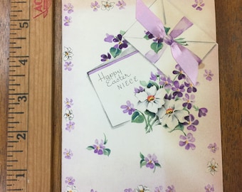 Vintage Easter for Niece Love Letter Gibson Greeting Card Ephemera, Collage, Scrapbooking, Card Making, Paper Craft