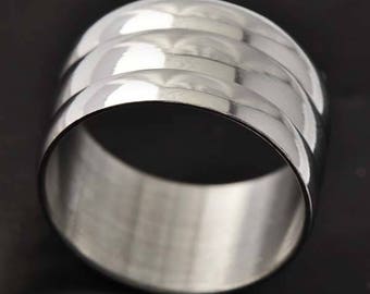 Bumpy silver unisex ring size 52