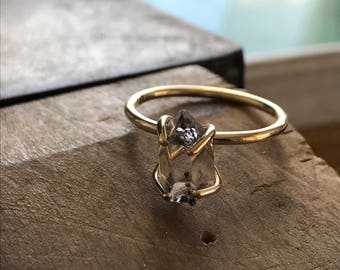 9ct GOLD Herkimer diamond set (also avaible in 14ct)