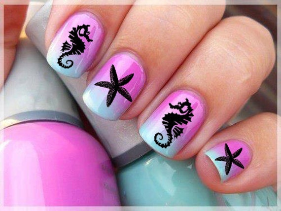 STARFISH And SEAHORSE Nail Art SFB 61 Waterslide Transfer Like this item? - STARFISH And SEAHORSE Nail Art SFB 61 Waterslide Transfer