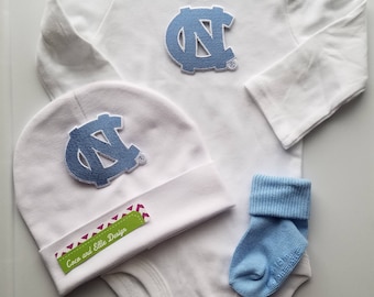 North Carolina Unc Tar Heels Baby Clothing Gift Set