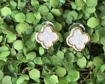 Cute Scalloped Silver & Gold Earrings