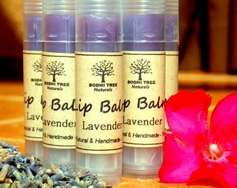 Chapped lips & Exfoliation/Lavender lip balm - Clear color/Natural Handmade Skin Care