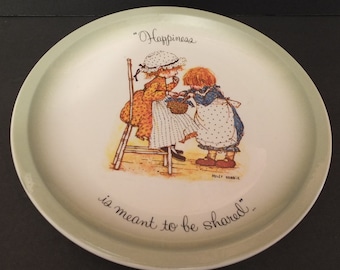 1972 Holly Hobbie "Happiness Is Meant To Be Shared" Collectors Plate