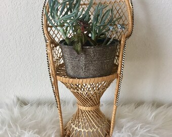Vintage Rattan Doll/Plant Chair