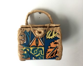 Mini Acrylic Woven Basket Bag