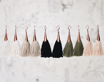 MAGGIE | CLASSIC copper & tassel earrings