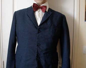 2 piece set pants and jacket men's dark blue vintage 1940s