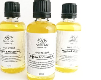 Hair Oil Serum - Jojoba & Grapeseed - Unscented- All Natural Hair Conditioners - Vegan - Deep Conditioning Treatment - Leave In Conditioner