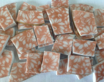Broken China mosaic tiles~~Handcut tiles~~~LiMoGes TaNGeriNe CHinTZ