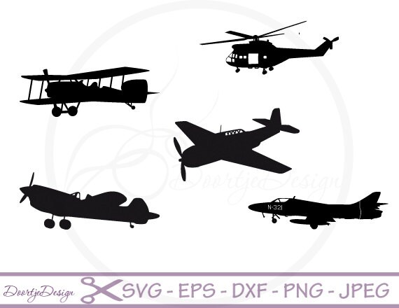 Download Airplanes cutting files Silhouette Airplane SVG cutting