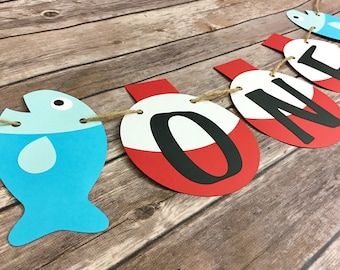 Fishing One Highchair Banner, Fishing Banner, One Banner, First Birthday, Photo Prop