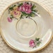 Vintage lusterware June Rose Saucer 5 1/2", pink and yellow roses, gold rim, lovely luster, small plate, dish, china, porcelain