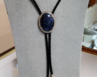 Sodalite Bolo Slide Tie