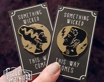 Bride and Frankie Enamel Pins